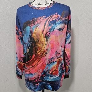 Pixie Lady colorful art long sleeve
